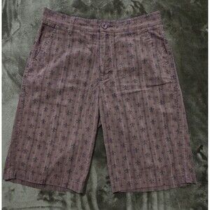 Men's Printed Micros Los Angeles Shorts Coffee Brown Size 32